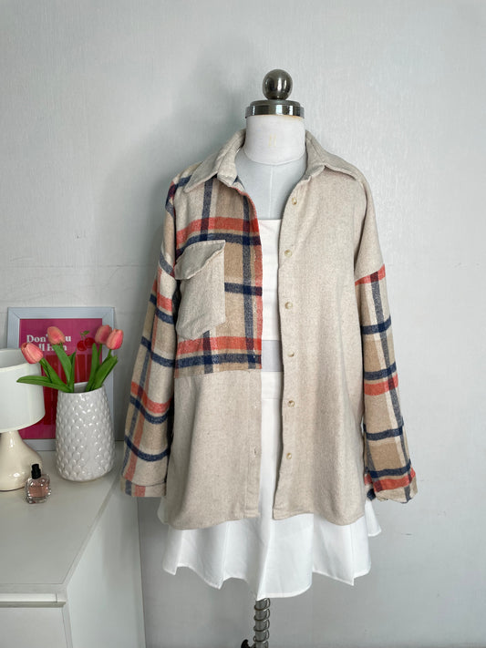 SUFFLE BEIGE SHACKET - BUST 42