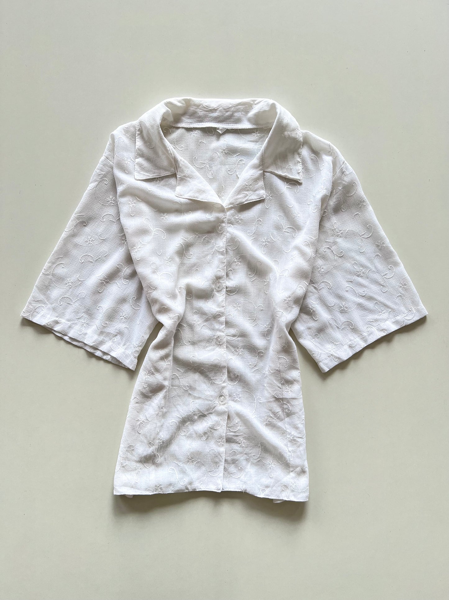 Paisley Embroidered Shirt-Bust 52