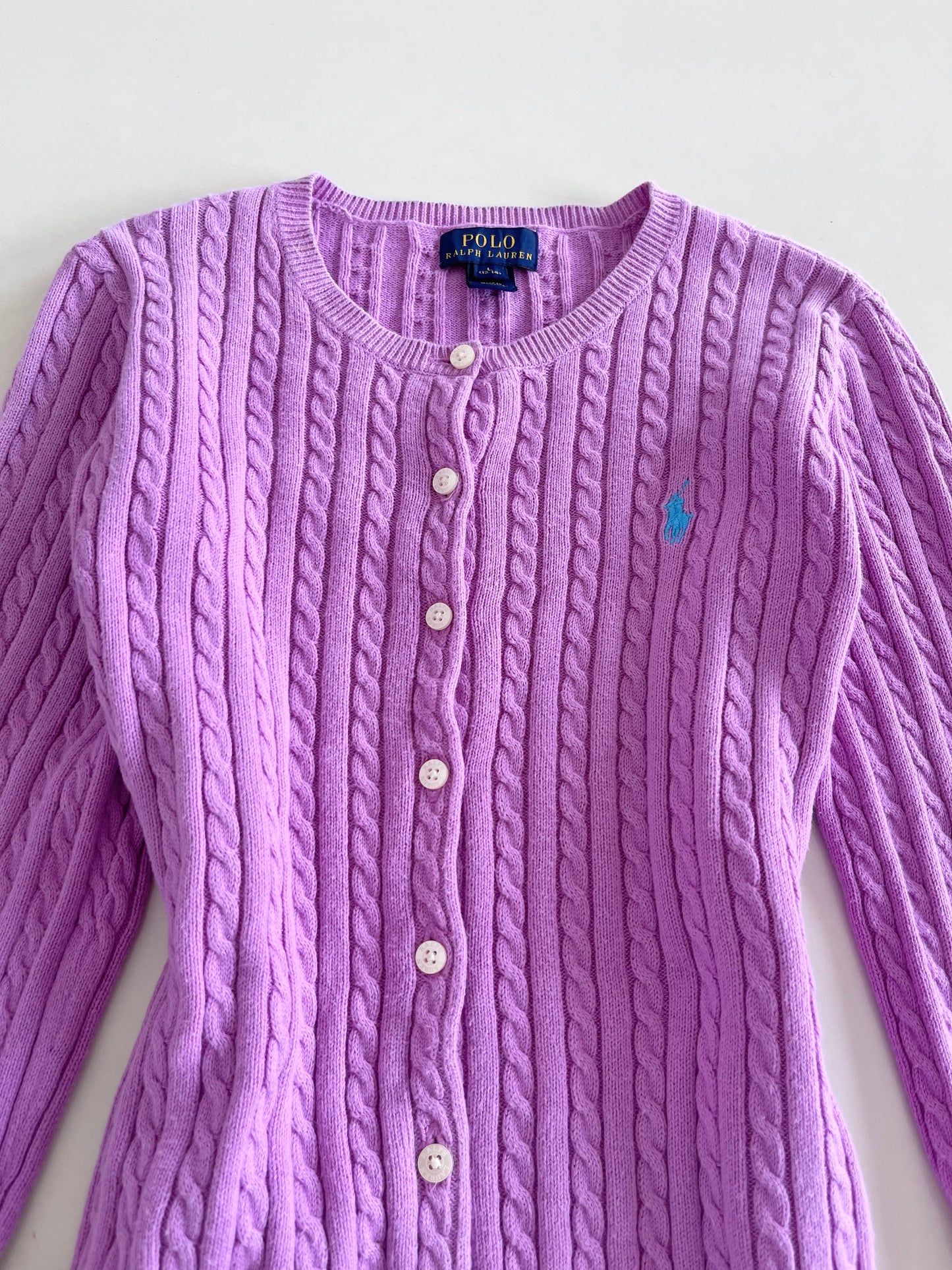 Ralph Lauren 100% Cotton Vintage Cardigan-Bust 36 to 38