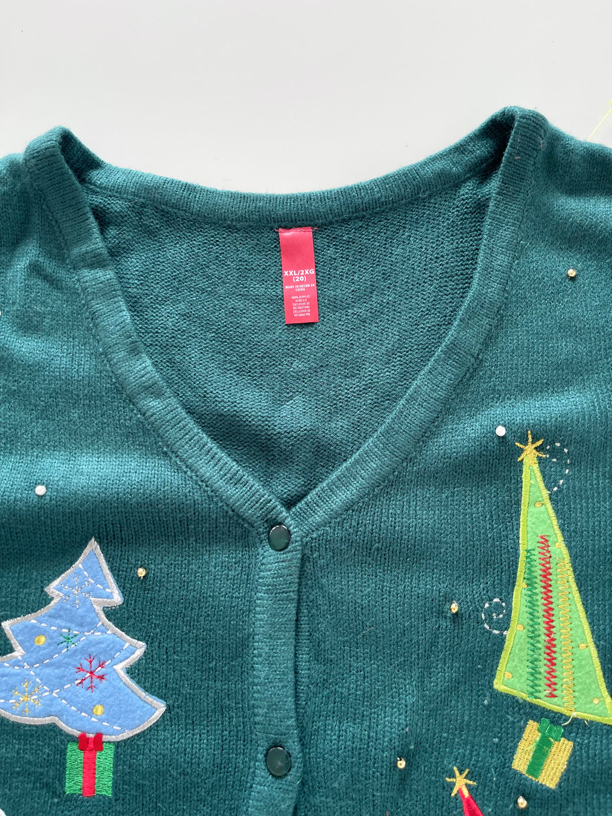 Embroidered Christmas Vest Sweater-Bust 48