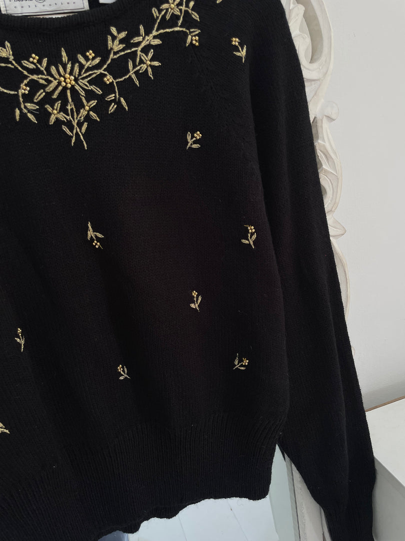 Maggie Lawrence Embroidered Sweater-Bust 40