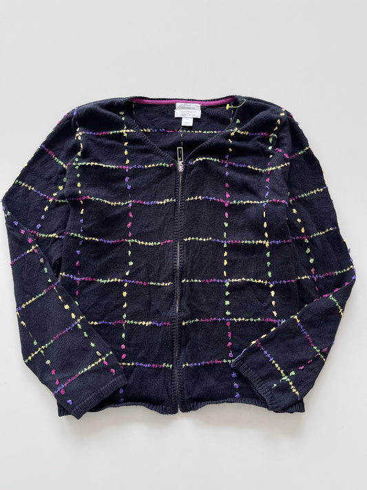 Christopher & Banks Embroidered Vintage Zipper-Bust 44