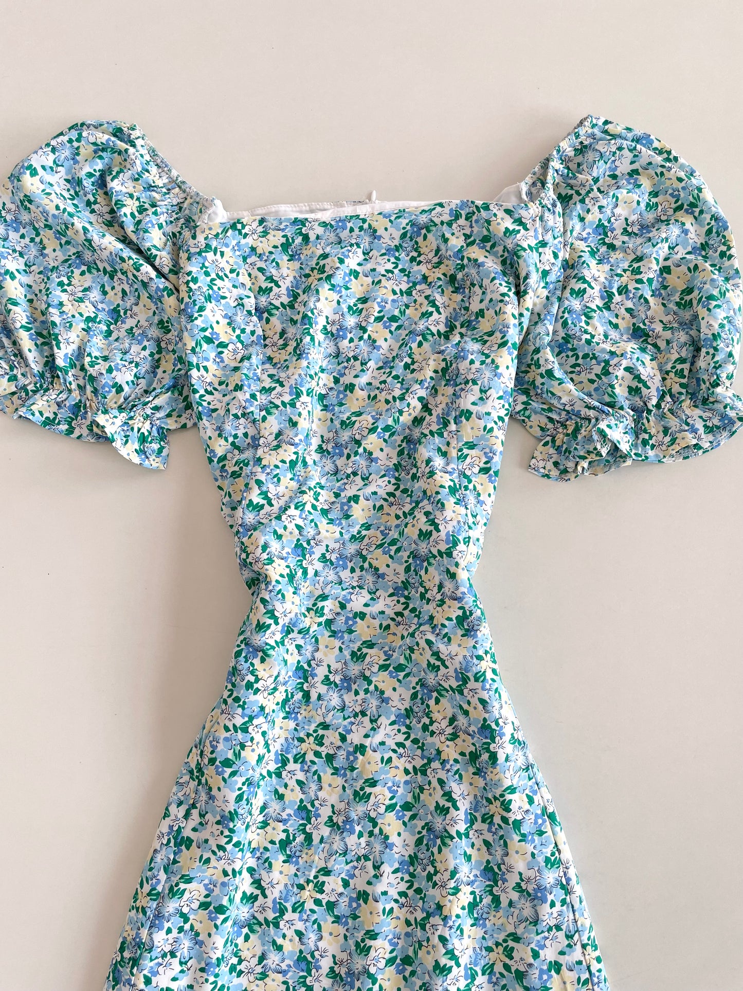Korean Puff Sleeve Dress-Bust 44