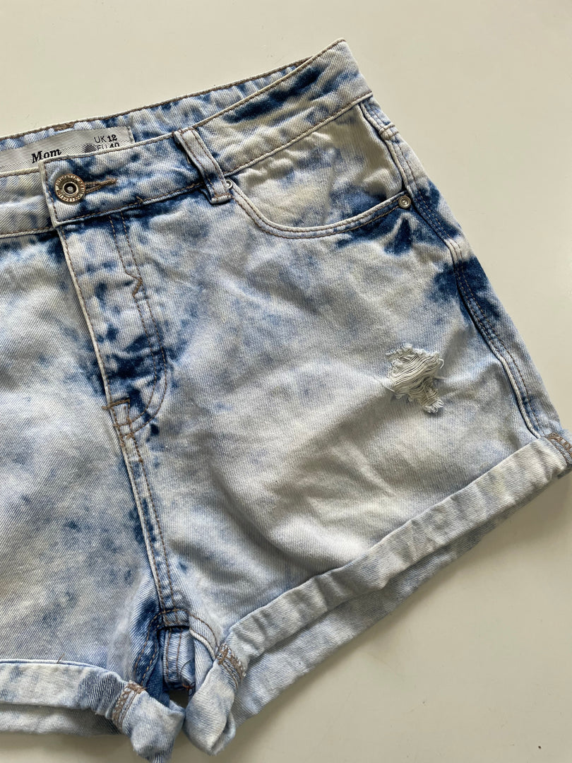 MOM DENIM SHORTS - WAIST 32