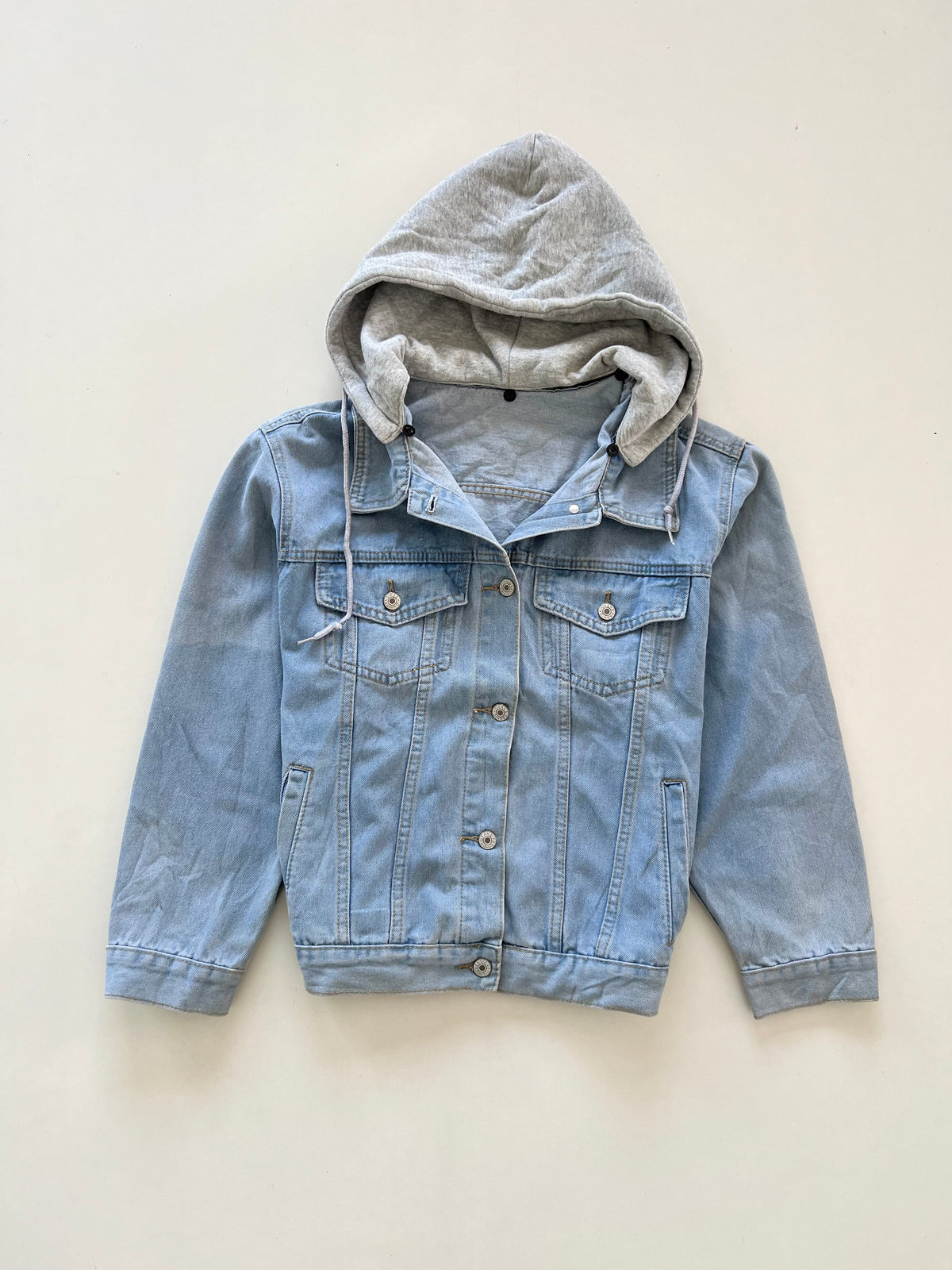 Hooded Denim Jacket-Bust 46