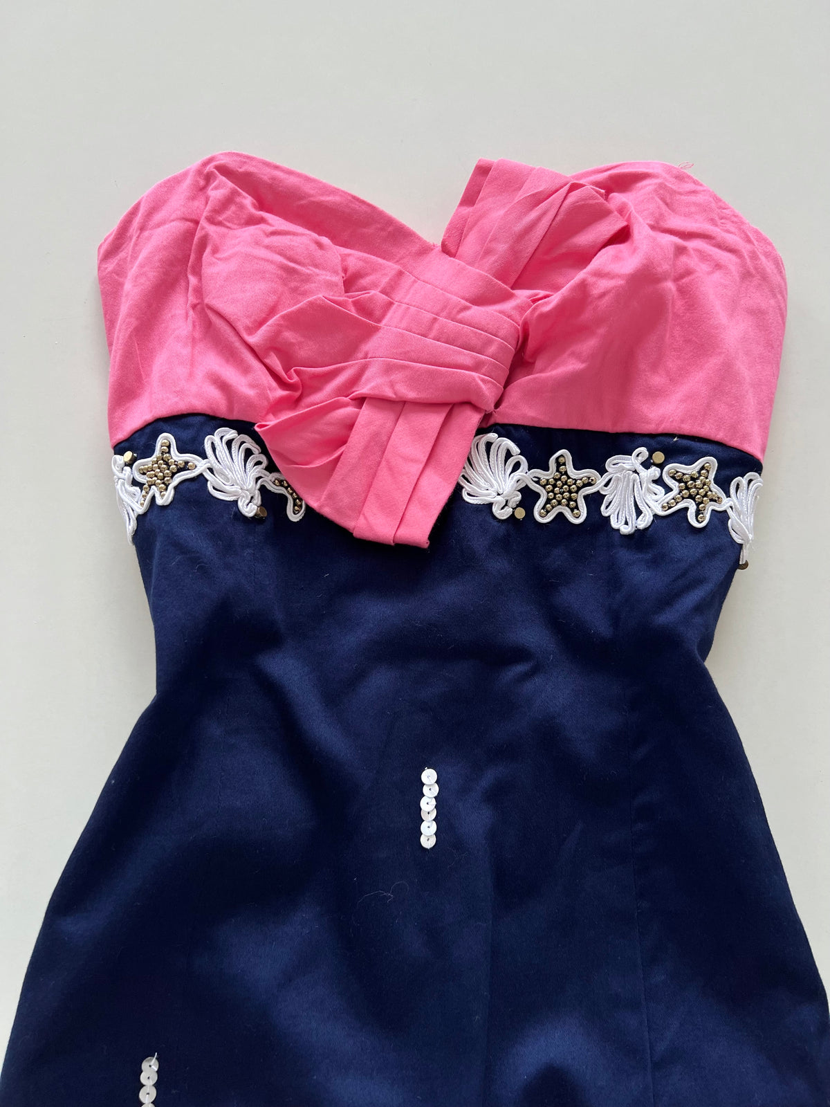 Embroidered Tube Dress-Bust 30