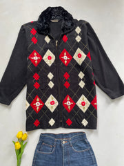 Vintage Embroidered Sweater-Bust 42
