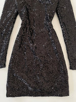 Load image into Gallery viewer, Sequin Black Dress-Bust 32