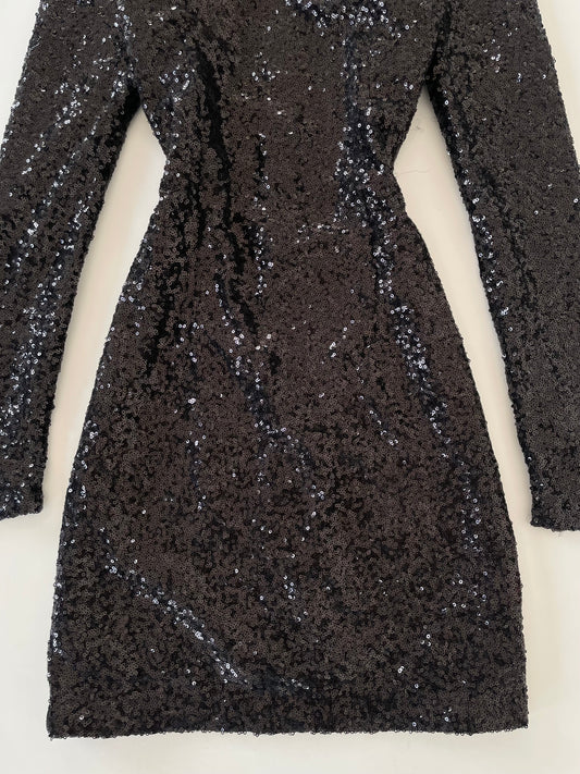 Sequin Black Dress-Bust 32