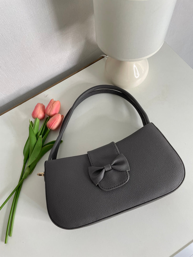 Grey Bow Bag