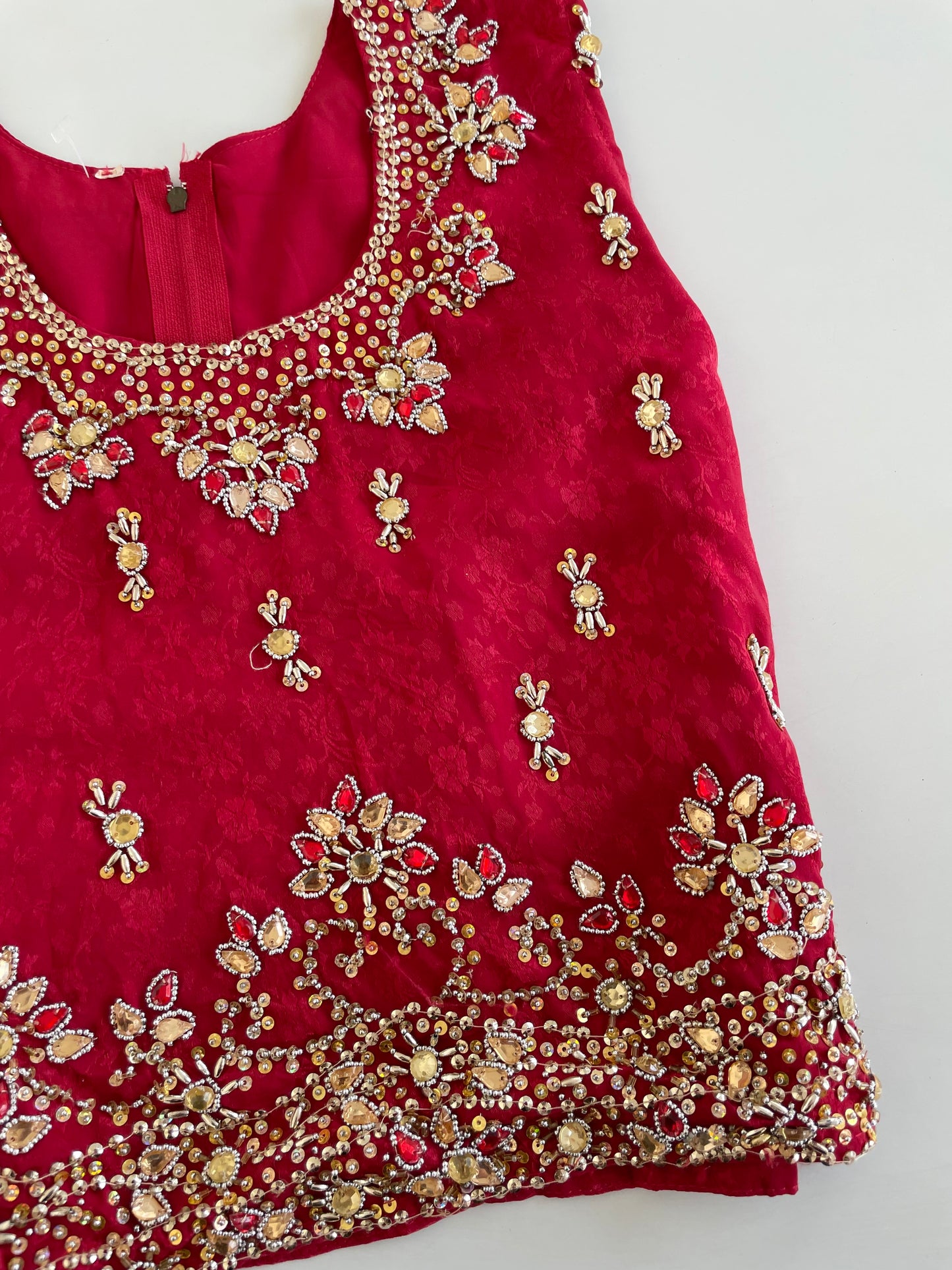 Heavily Hand Embroidered Desi Top-Bust 30
