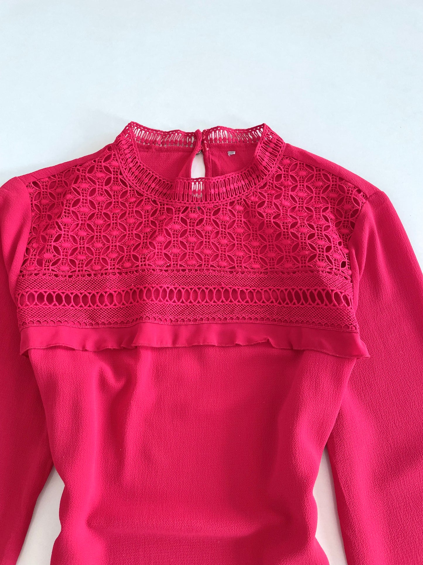 Vintage Lace Red Top-Bust 42