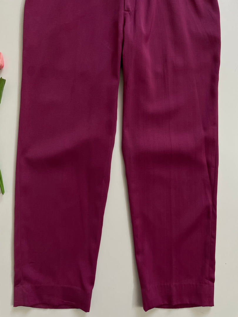 REGAL DARK FUSCHIA SOFT PANTS - WAIST 36