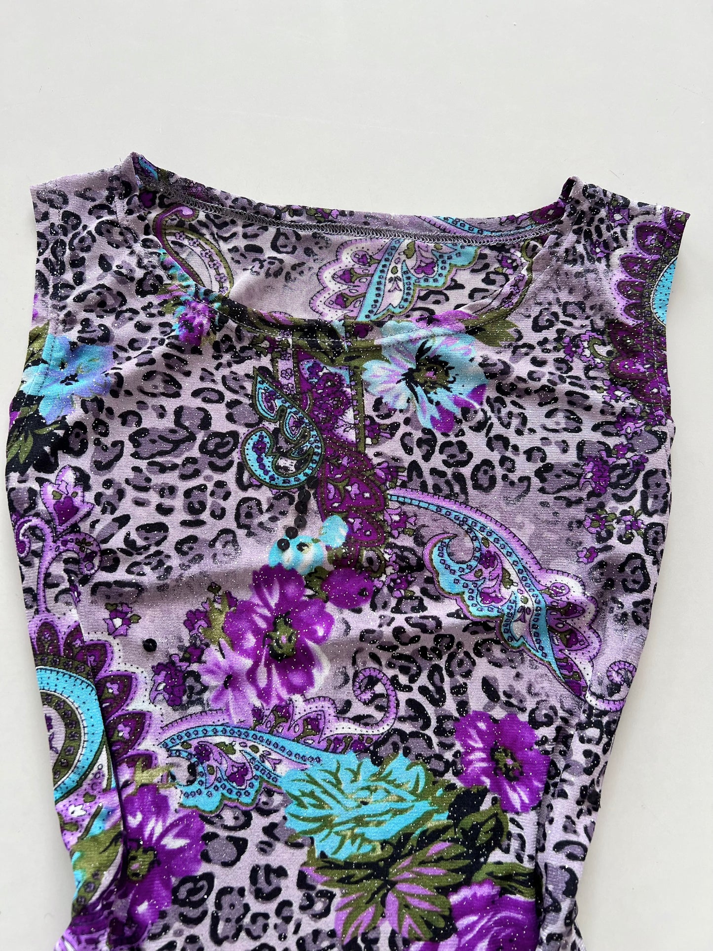 Paisley Sheer Shimmer Top-Bust 34 to 36