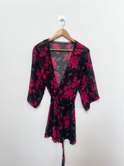 Sheer Wraparound Dress-Bust 42