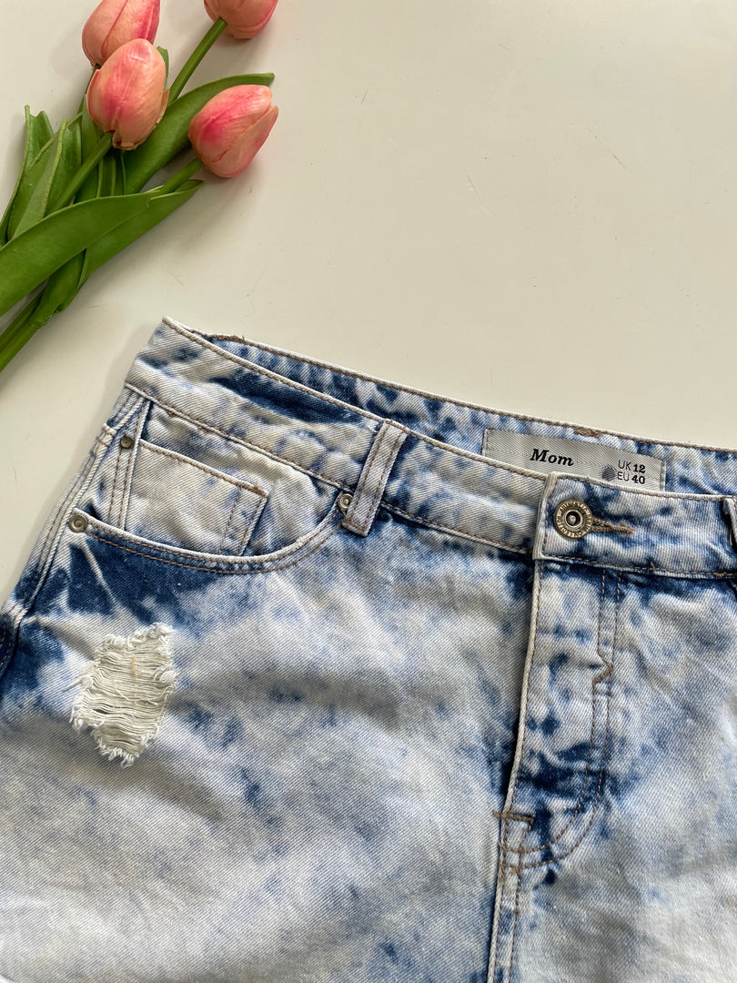 MOM DENIM SHORTS - WAIST 32