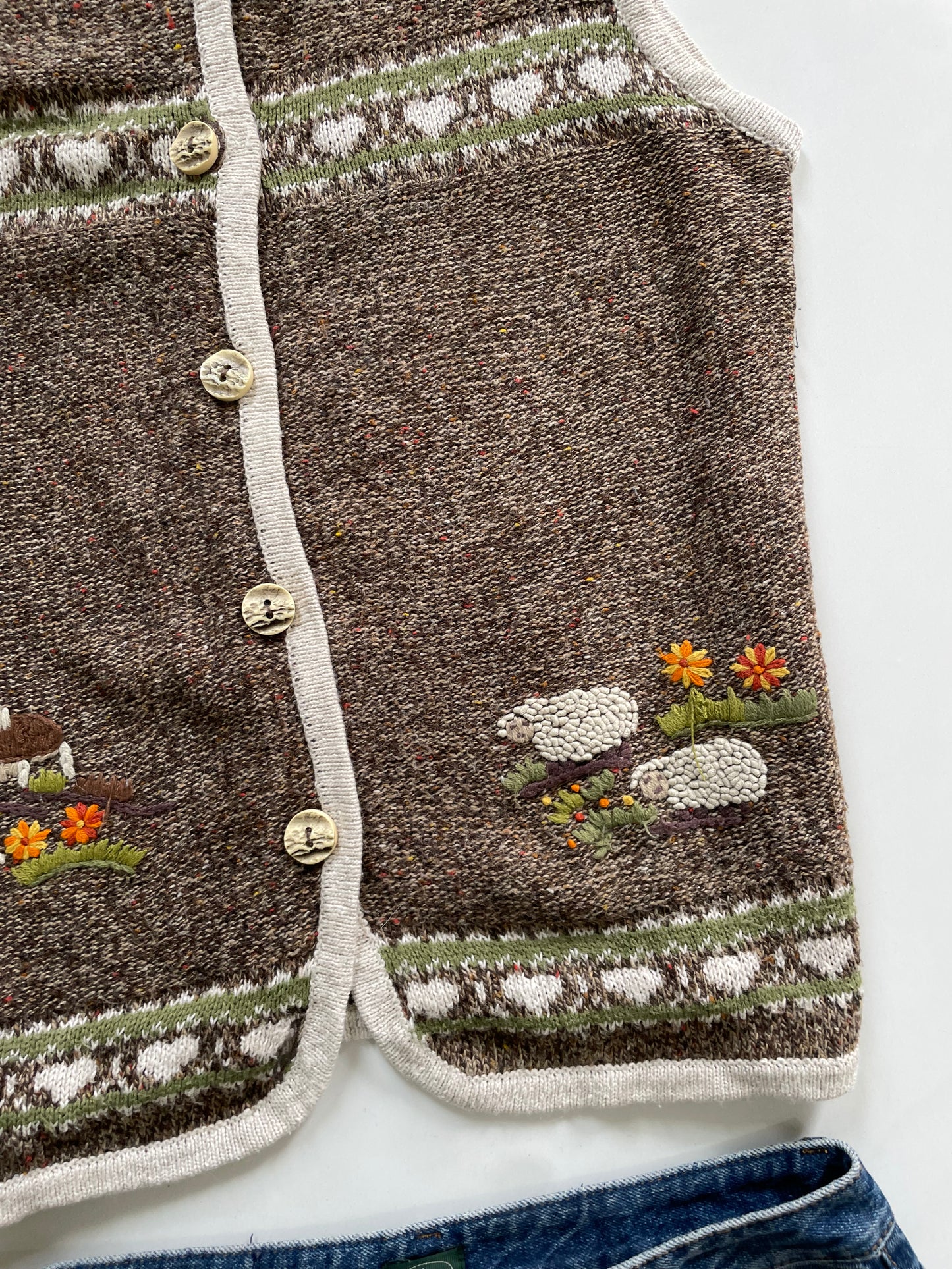 Landhaus Sweater Vest-Bust 40