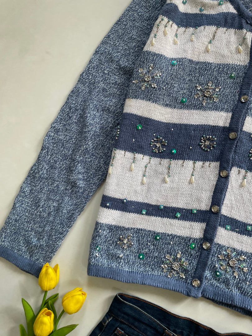 Vintage Hand Embroidered Sweater-Bust 44