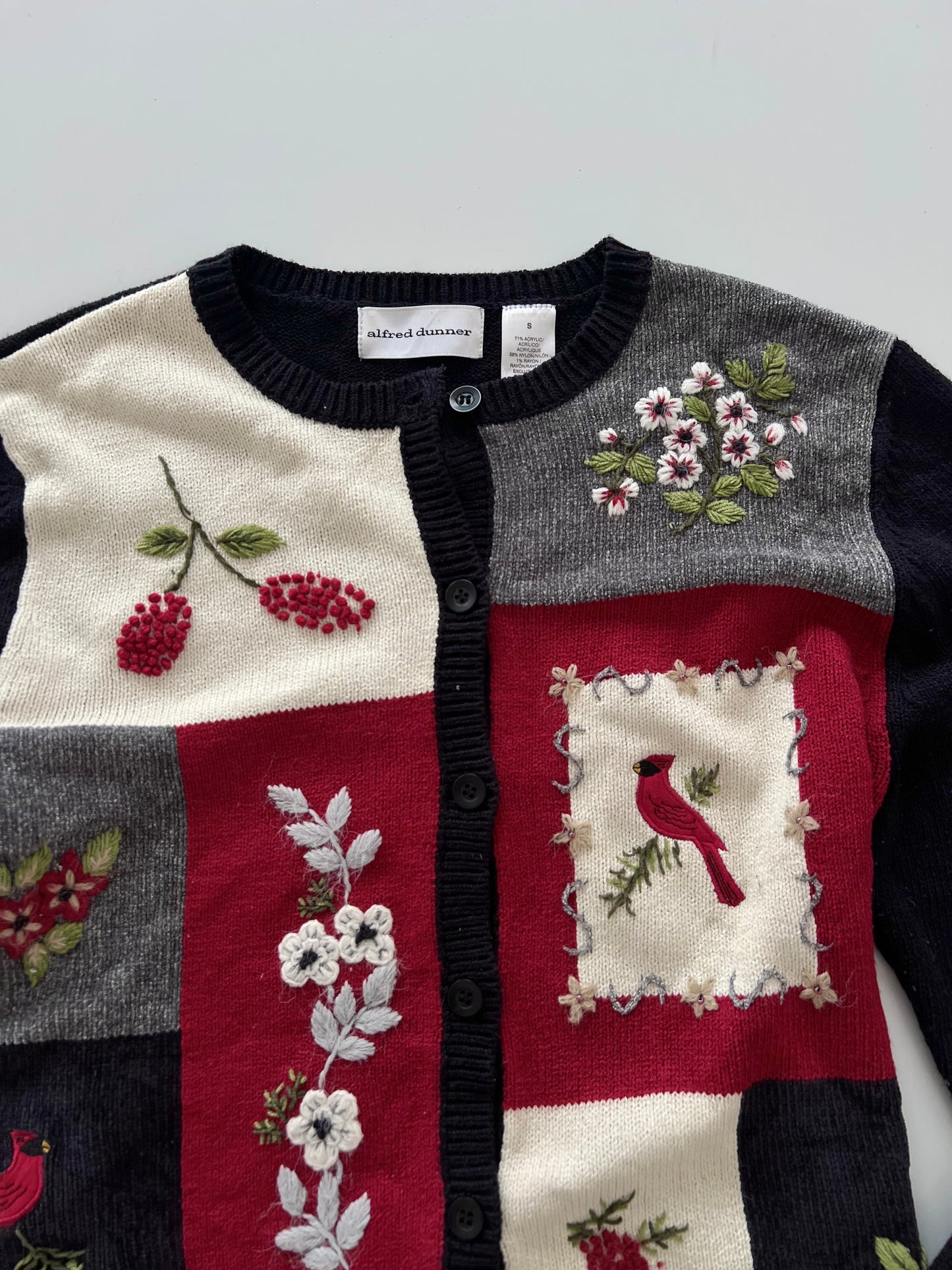 Alfred Dunner Embroidered Sweater-Bust 44