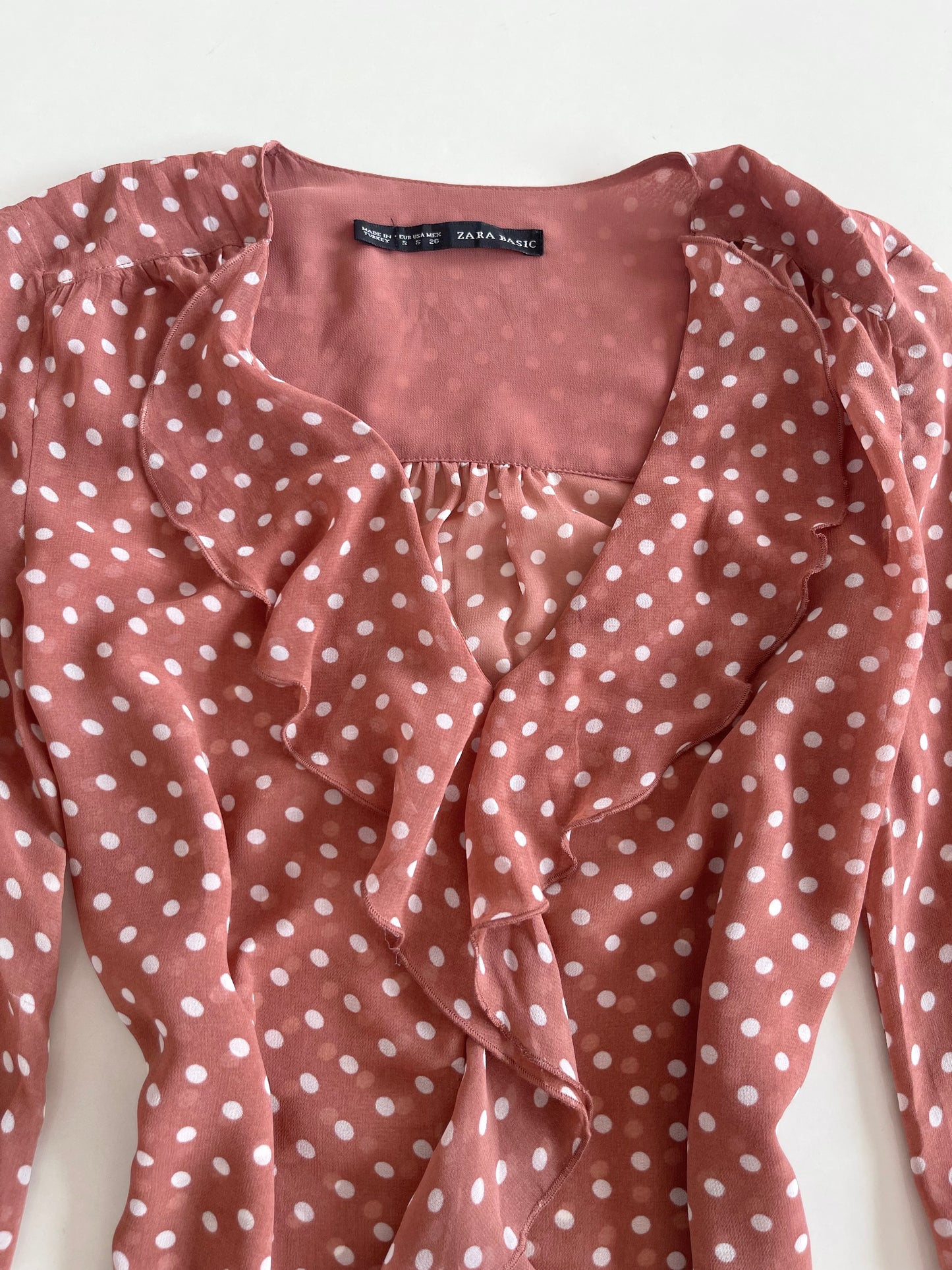 Zara Polka Dot Sheer Top-Bust 38