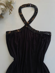 Sequin Halter Neck Top-Bust 30 to 32