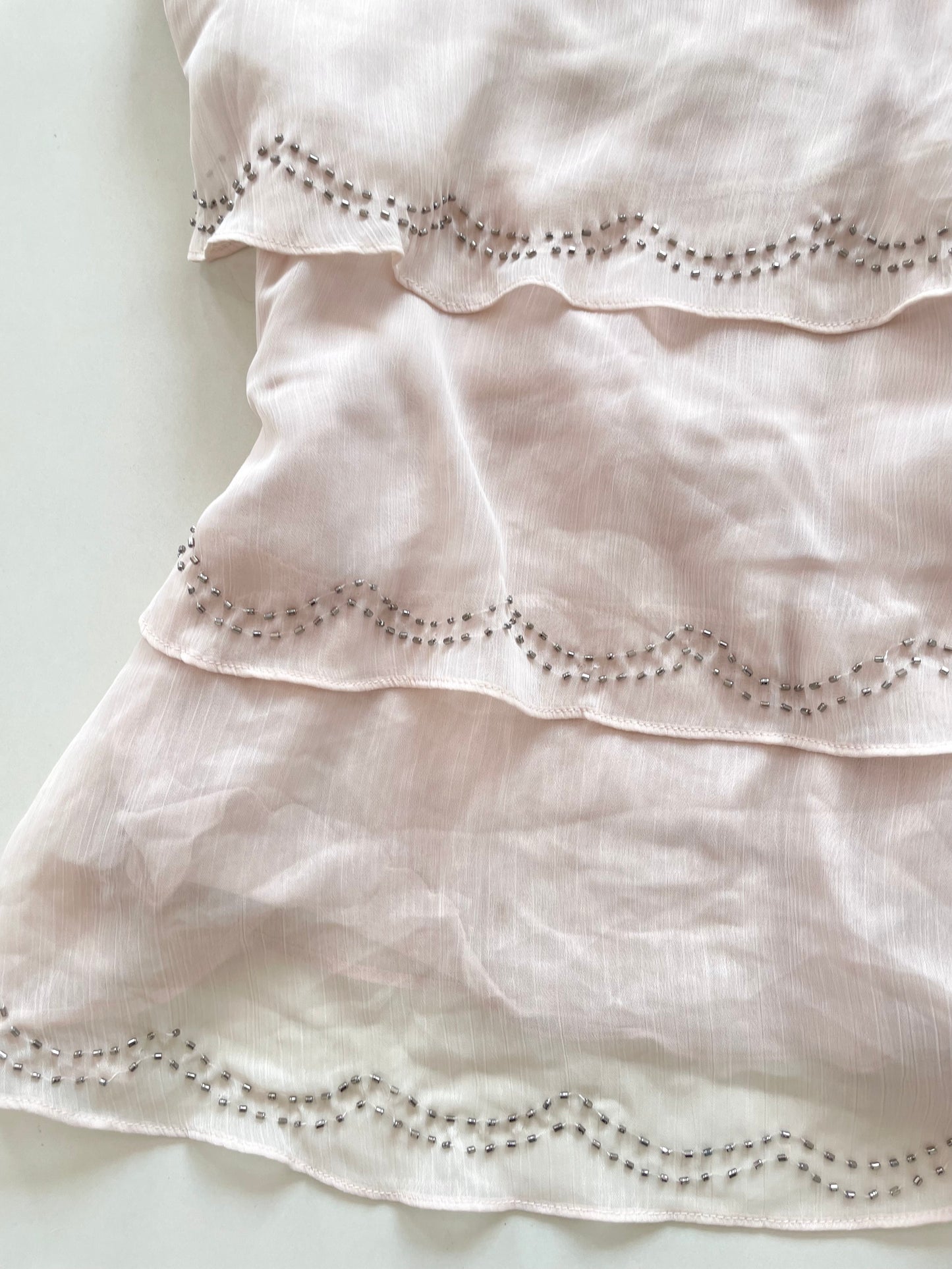 Ruffle Embroidered Top-Bust 36