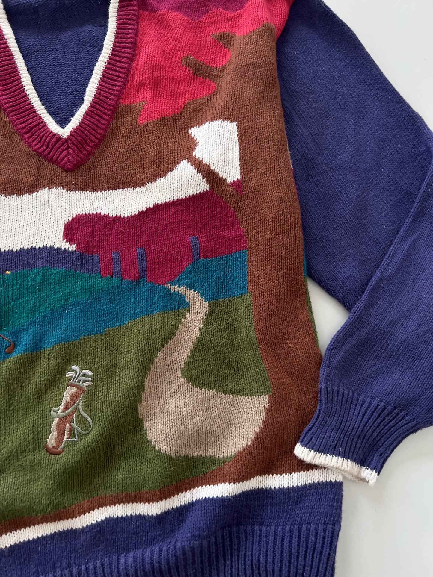 Par Four Embroidered Sweater-Bust 50