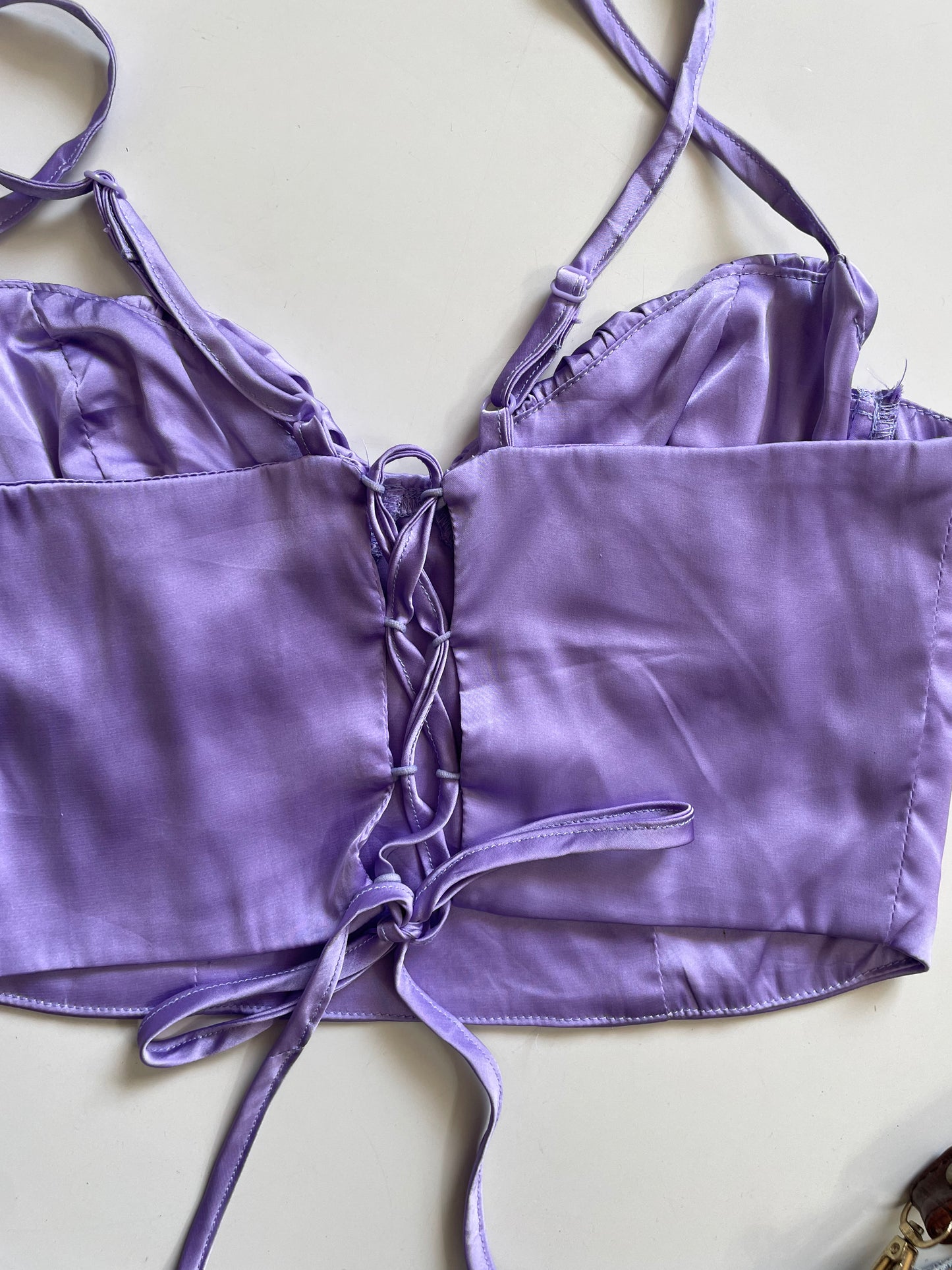 LAVENDER SATIN TOP - BUST 28 to 32