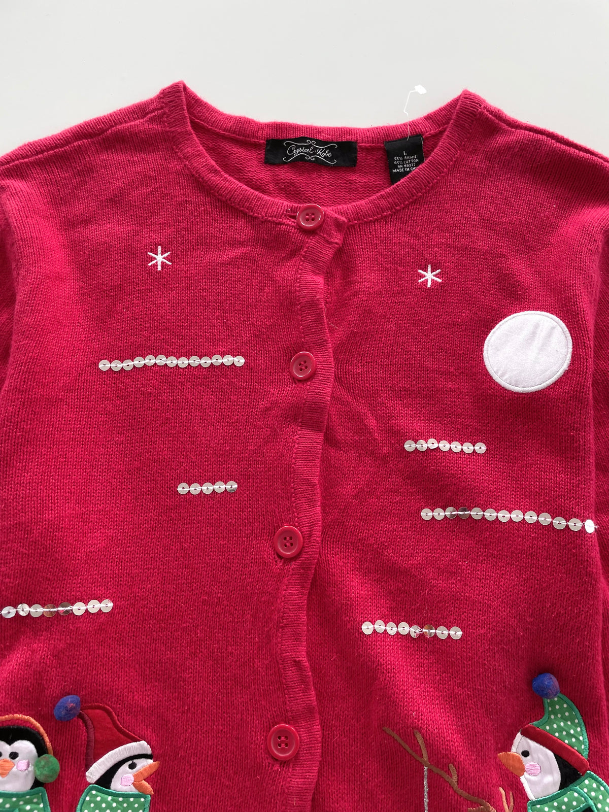 Crystal Kobe Embroidered Christmas Sweater-Bust 46