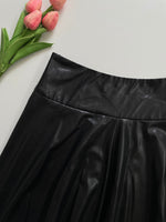 Load image into Gallery viewer, FLARED LEATHER SKIRT - WAIST 30
