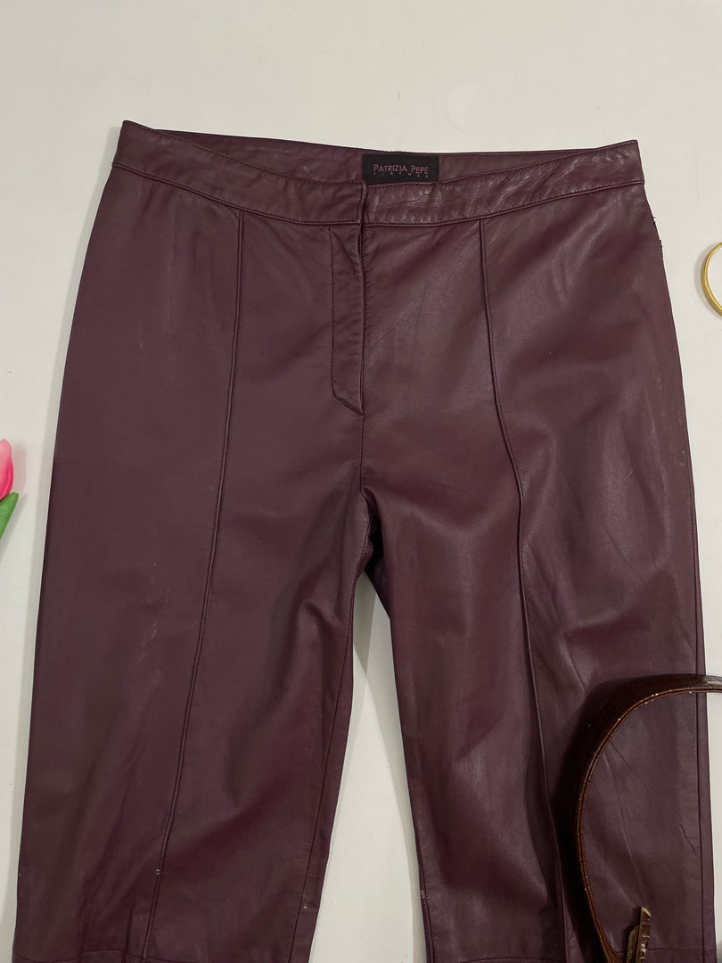 Patrizia Pepe Faux Leather Pants - Waist 30