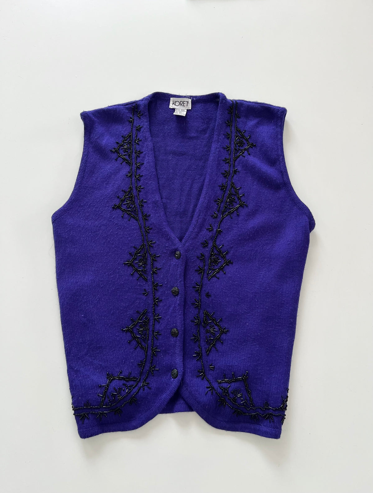 Koret Hand Embroidered Vest Sweater-Bust 48