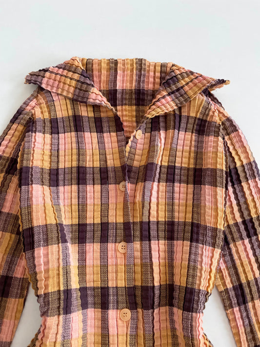 Vintage Pleated Shirt-Bust 44 to 46