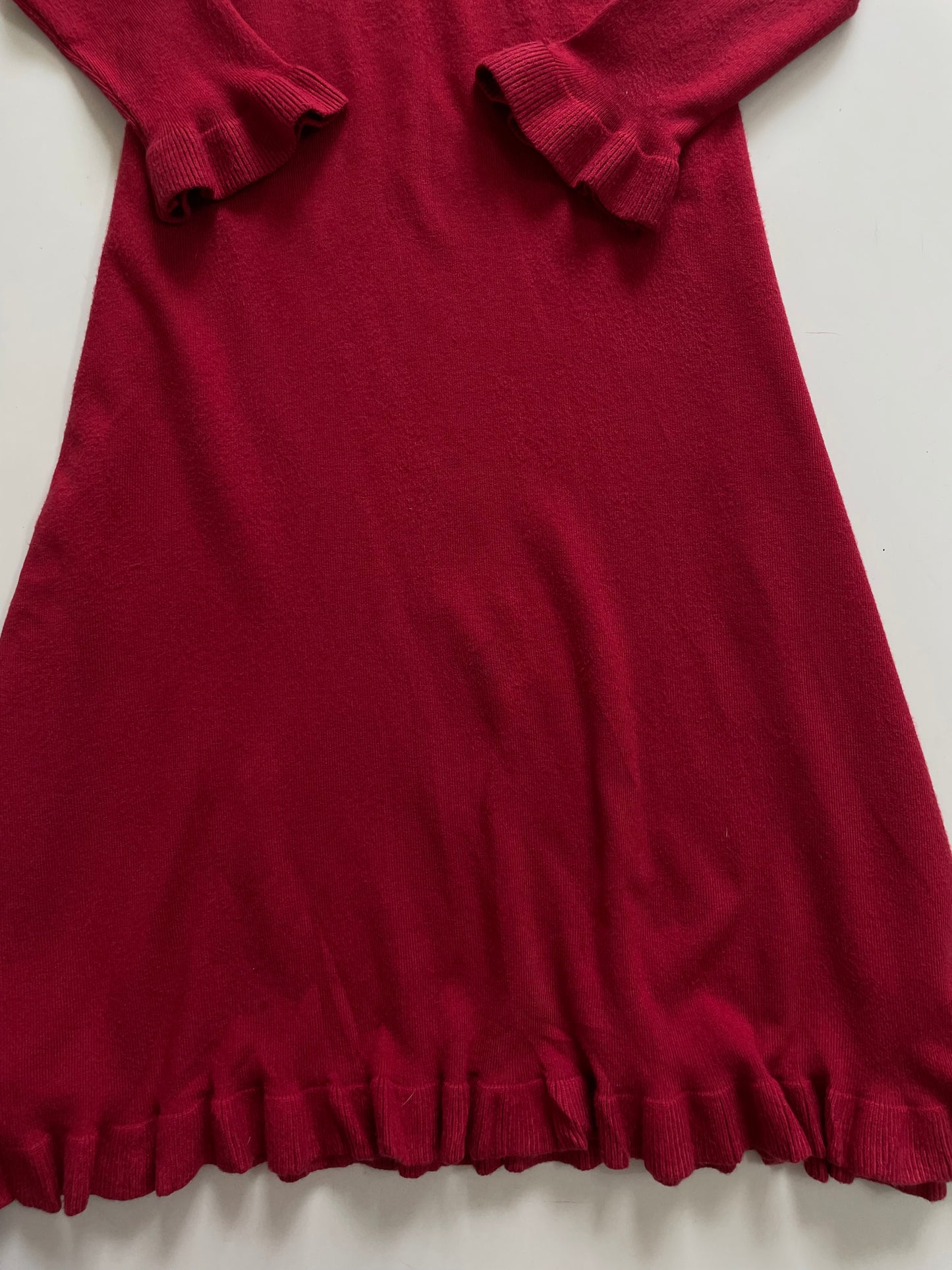 MAROON RUFFLE WINTER DRESS - BUST 32 TO 38