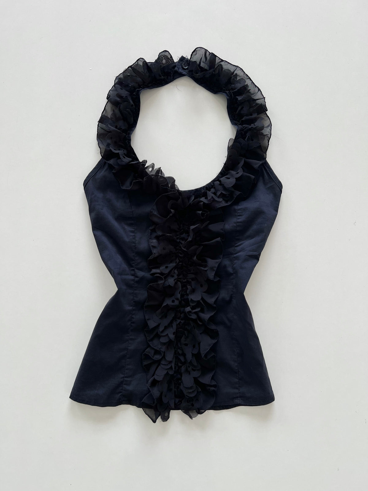 Candida Vintage Ruffle Top-Bust 32 to 34