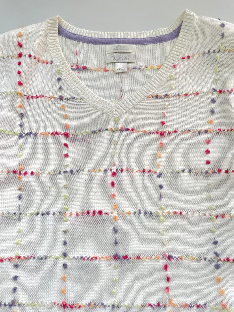 Christopher & Banks Embroidered Sweater Vest-Bust 38