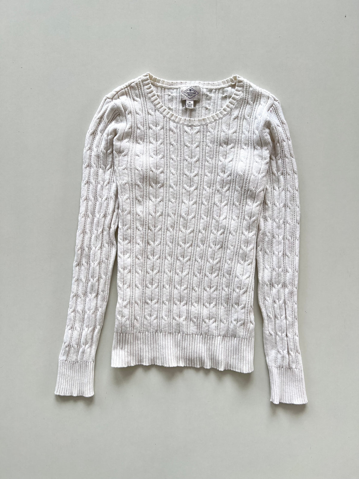 St John’s Bay Vintage Cable Knit Solid Sweater-Bust 38