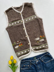 Landhaus Sweater Vest-Bust 40