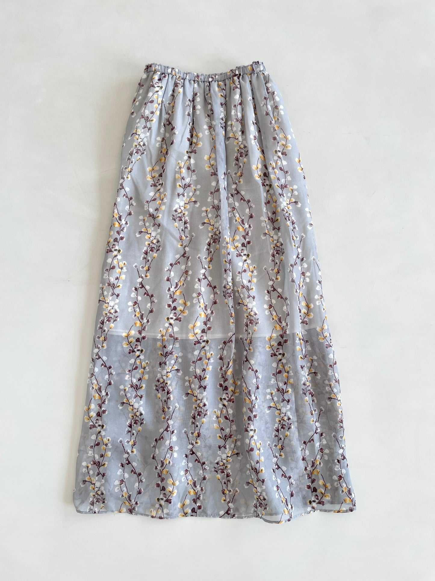 Baby Blue Floral Skirt-Waist 24 to 30