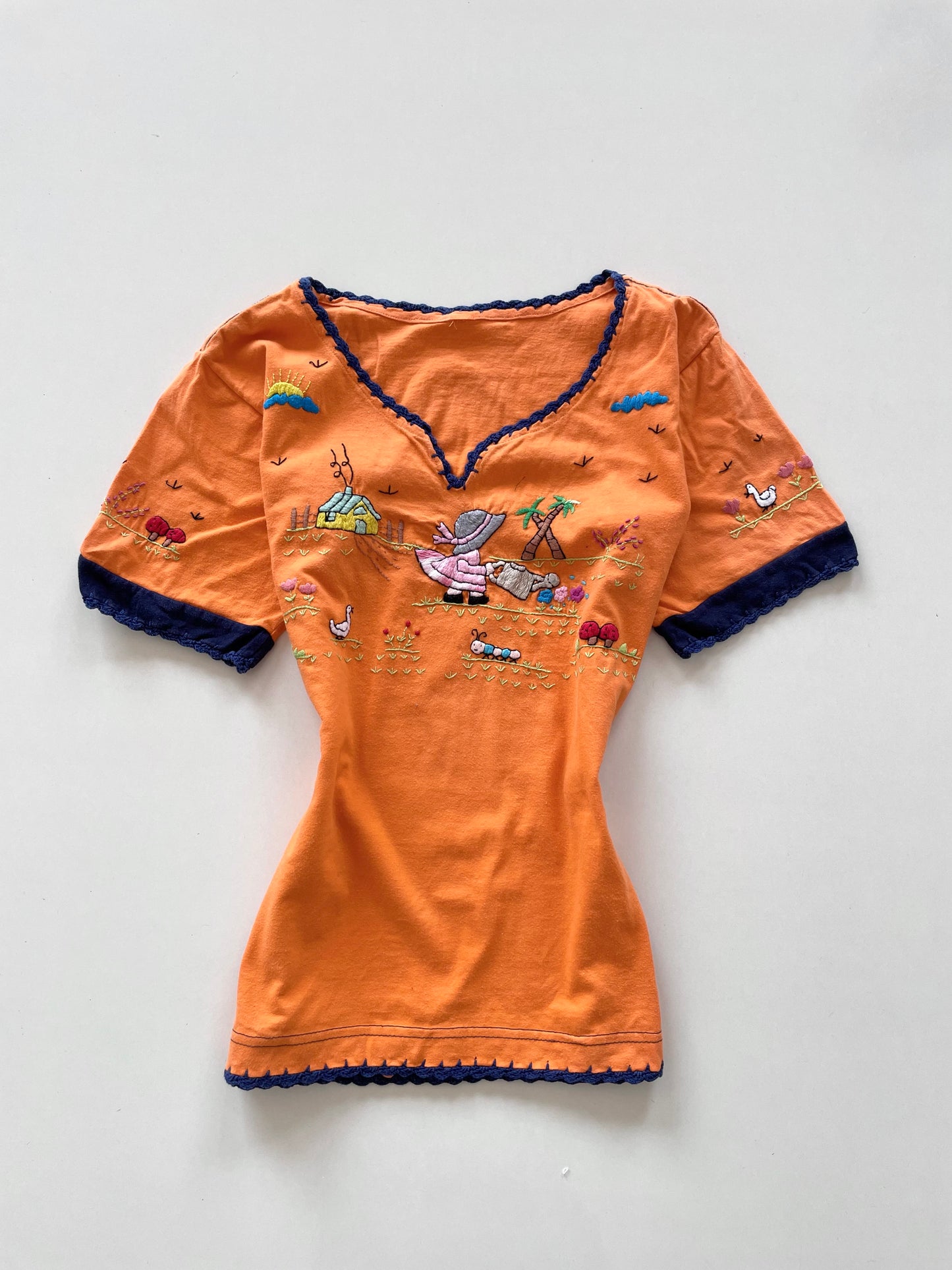 Cotton Hand Embroidered Top-Bust 36