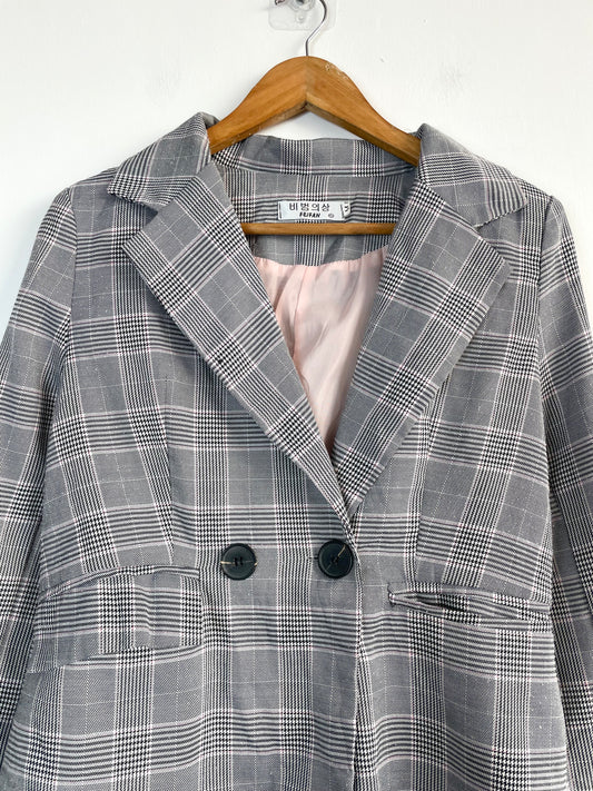 Checkered Vintage Blazer-Bust 38