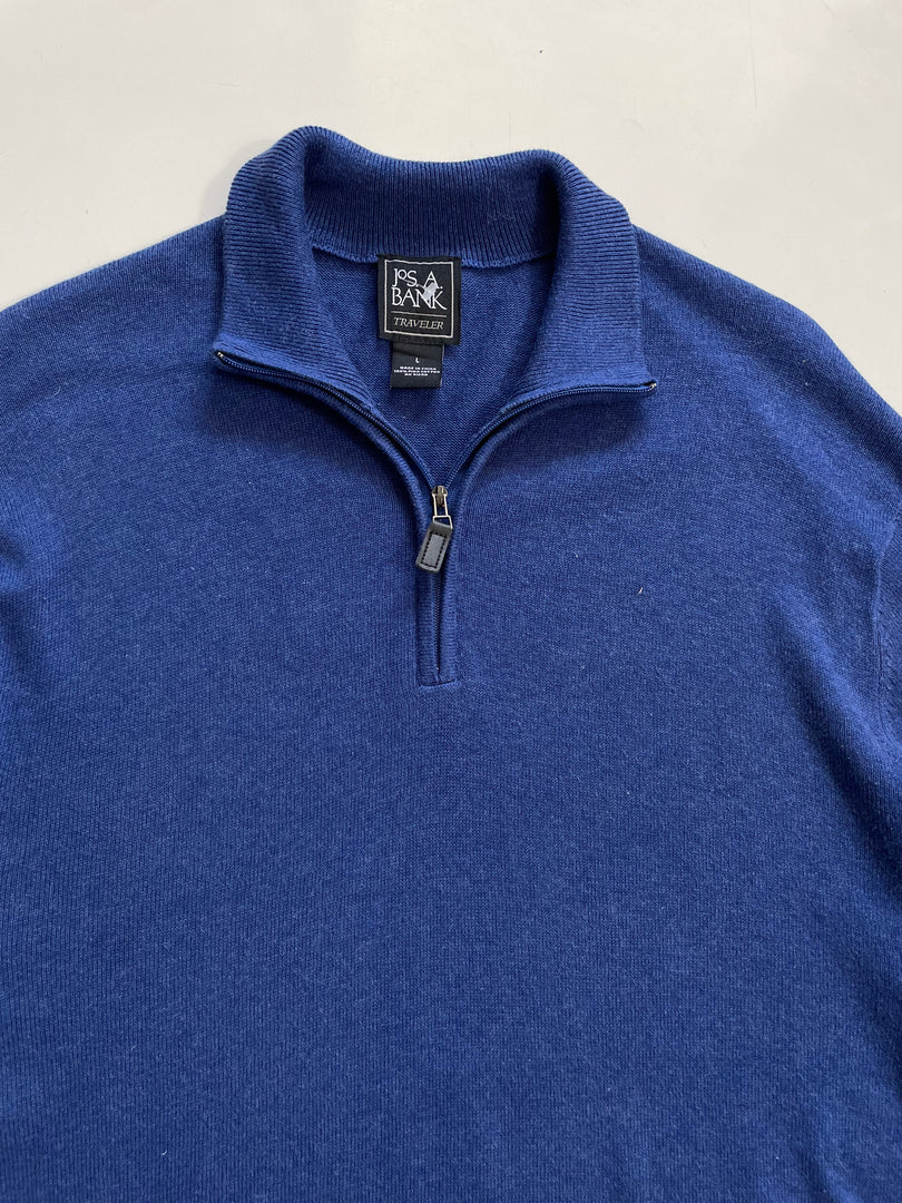 Blue Half Zip Up Soft Sweater - Chest 46