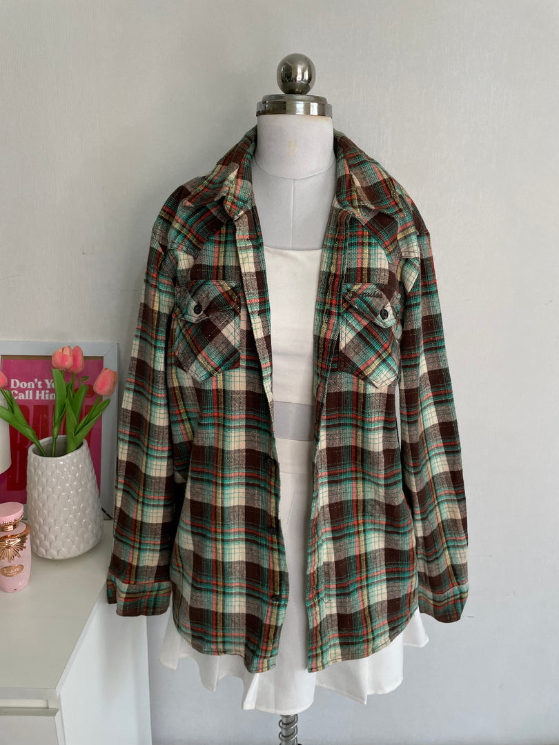 PLAID COTTON SHIRT - BUST 38