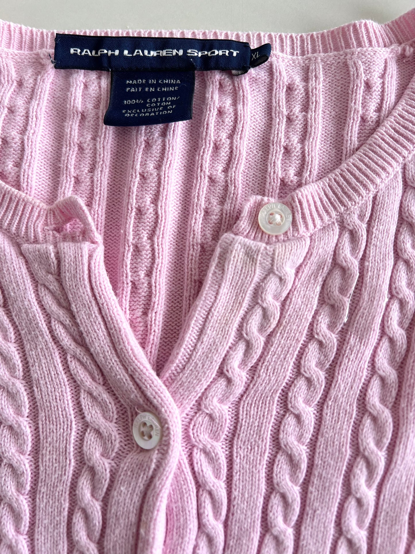 Ralph Lauren 100%Cotton  Vintage Cardigan-Bust 42 to 44