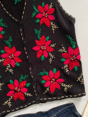 Embroidered Sweater Vest-Bust 44