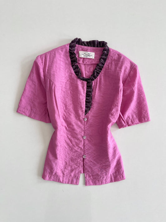 Sinwa Vintage Ruffle Top-Bust 40