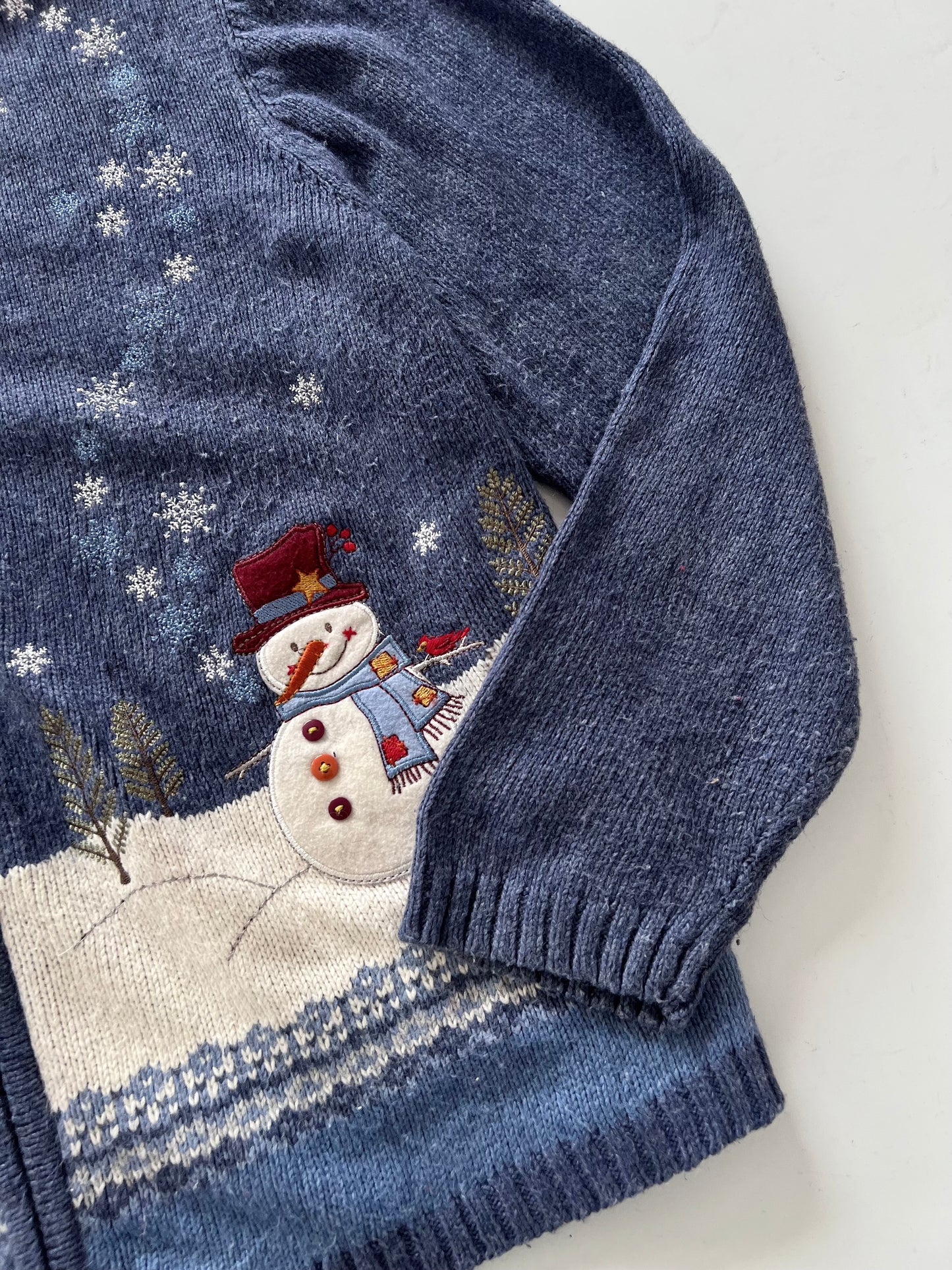 Croft&Barrow Embroidered Christmas Zipper -Bust48