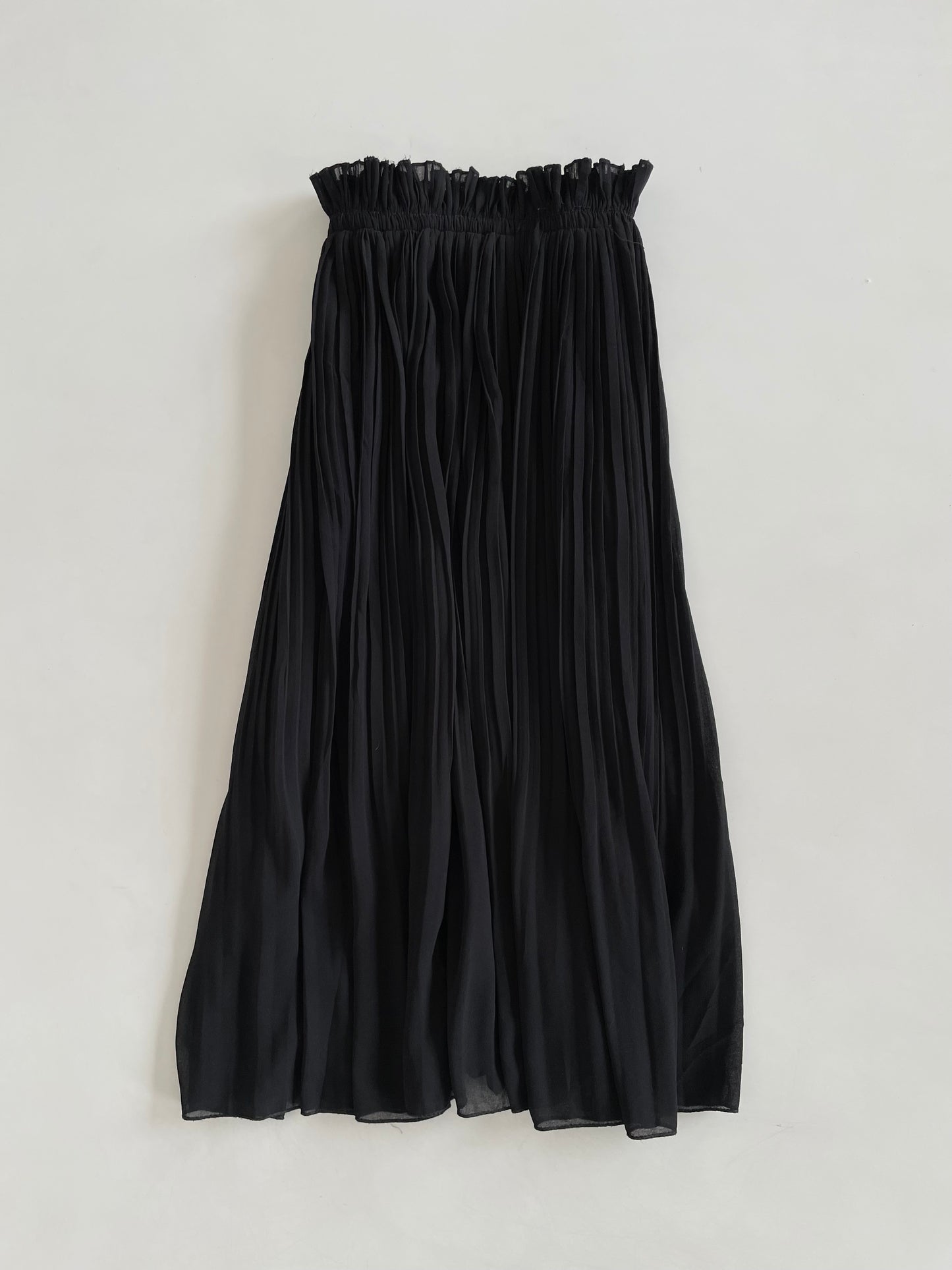 Pleated Black Prairie Skirt-Waist 28 to 34
