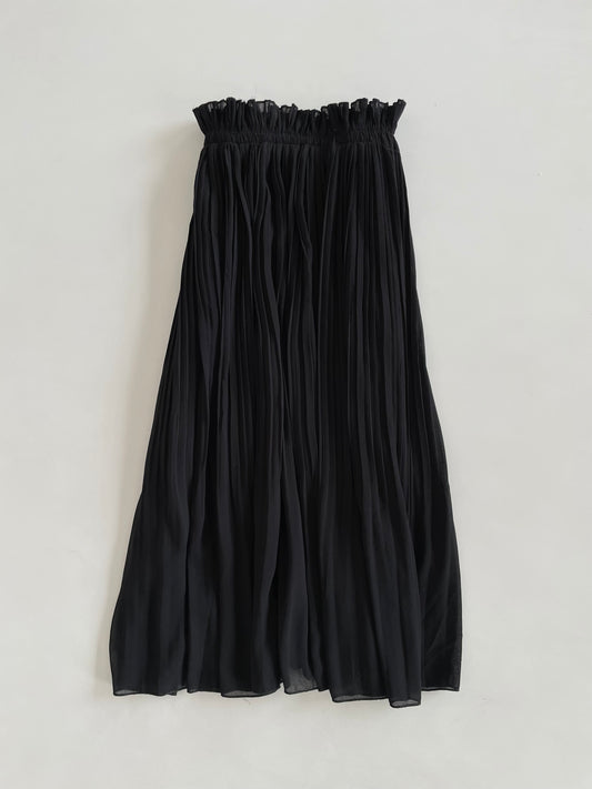 Pleated Black Prairie Skirt-Waist 28 to 34