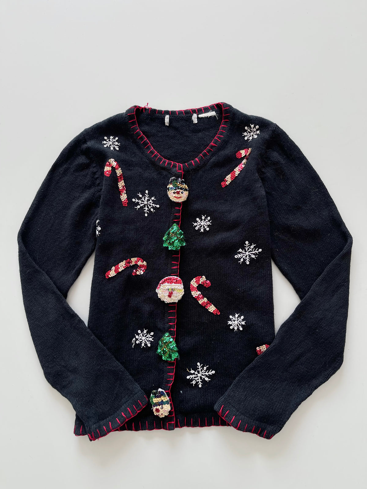 Christmas Embroidered  Sweater-Bust 38